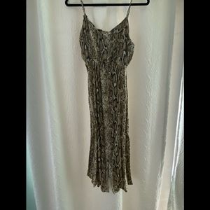 MIDI loose fit snake print dress